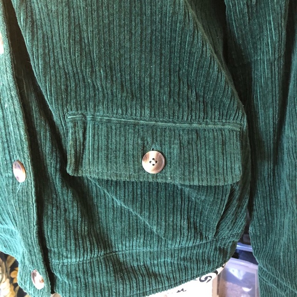FRANK & OAK Fur-trim Green Corduroy Jacket - Picture 12 of 16